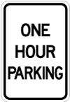 ar-133 one hour parking signs